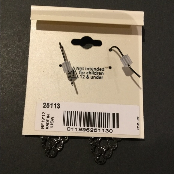 1928 Jewelry Filigree Diamond-Shape Drop Earrings - Picture 5 of 5